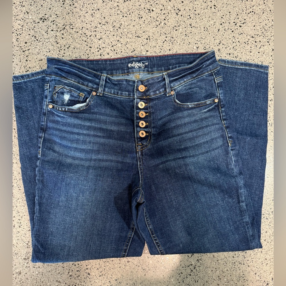 Edgely | High-Rise Skinny Jeans | 14w Short
